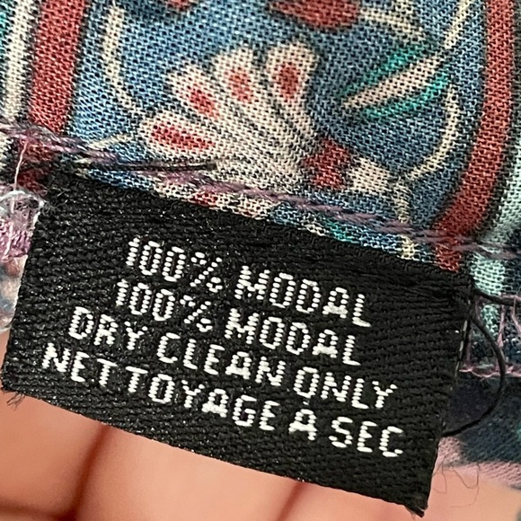 Feathers by Tolani Blue Purple Patterned Bohemian Shirt. Size Medium - Picture 6 of 9